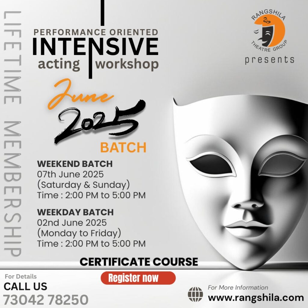 Upcoming Acting Workshop, June 2025