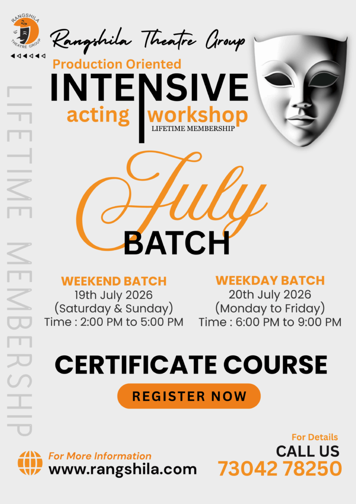 Intensive Acting Workshop by Rangshila