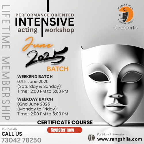 Upcoming Acting Workshop, June 2025